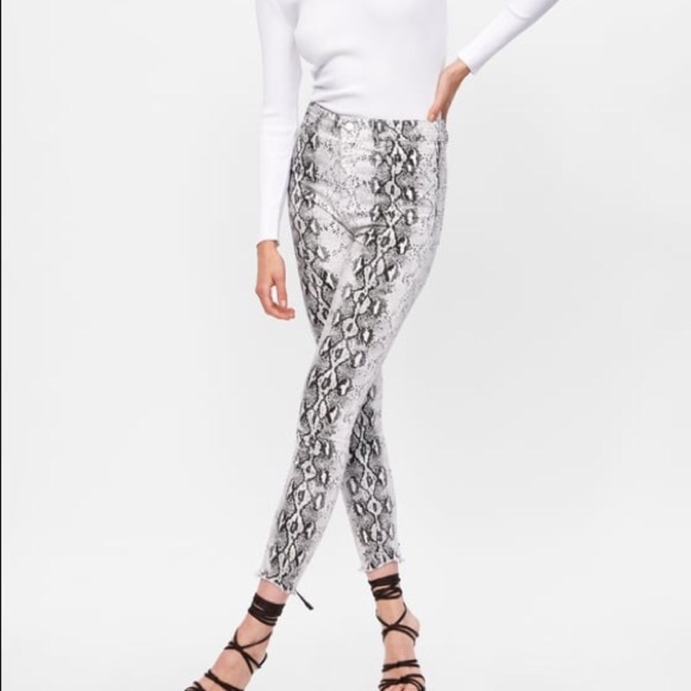 Zara Snake Print Jeans